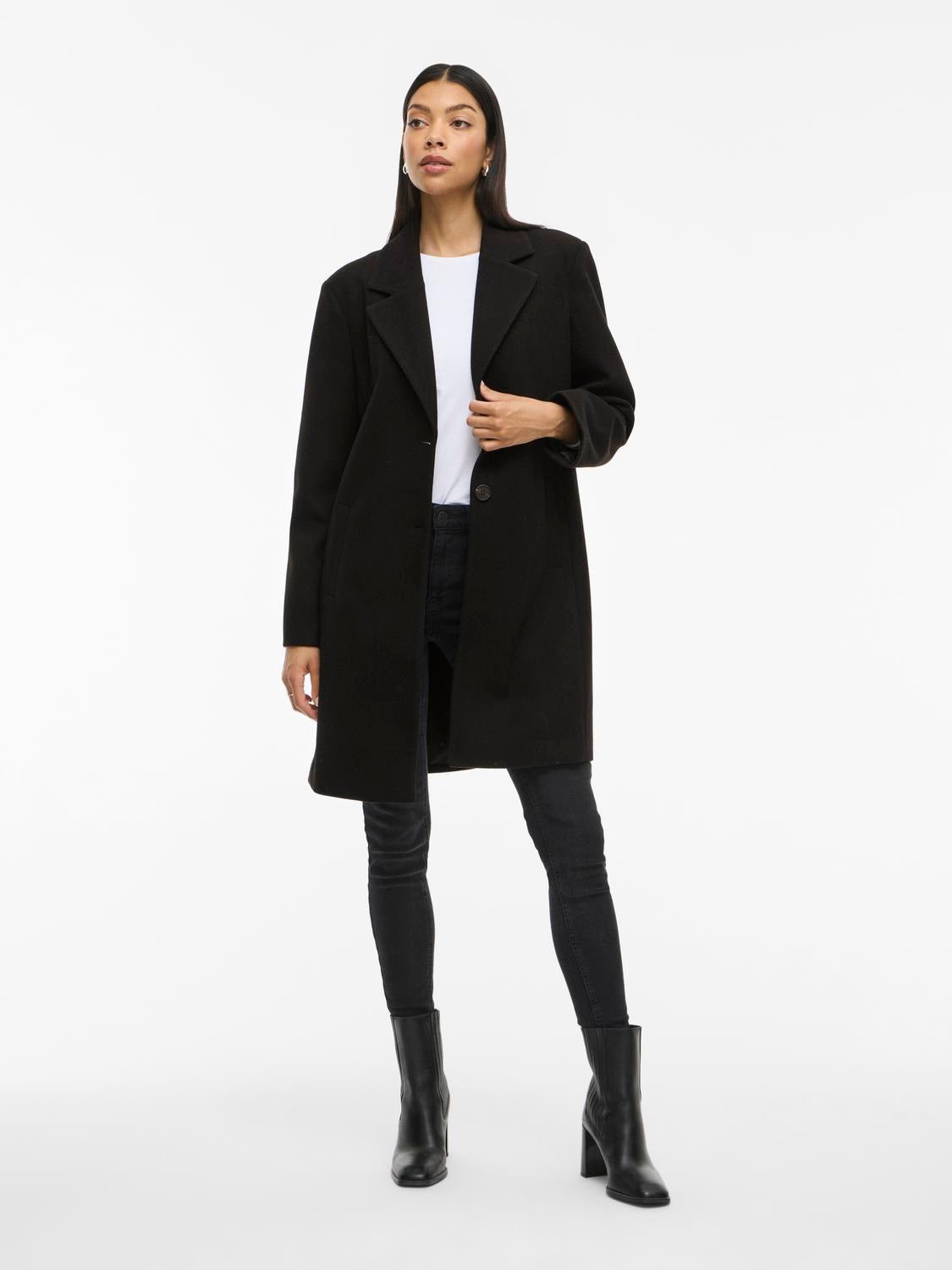 VICLAUDIA Coat - Black Beauty - VERO MODA & VILA Bergvik